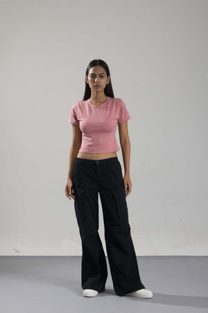 Crop Top Pack of 2 (White & Peach)