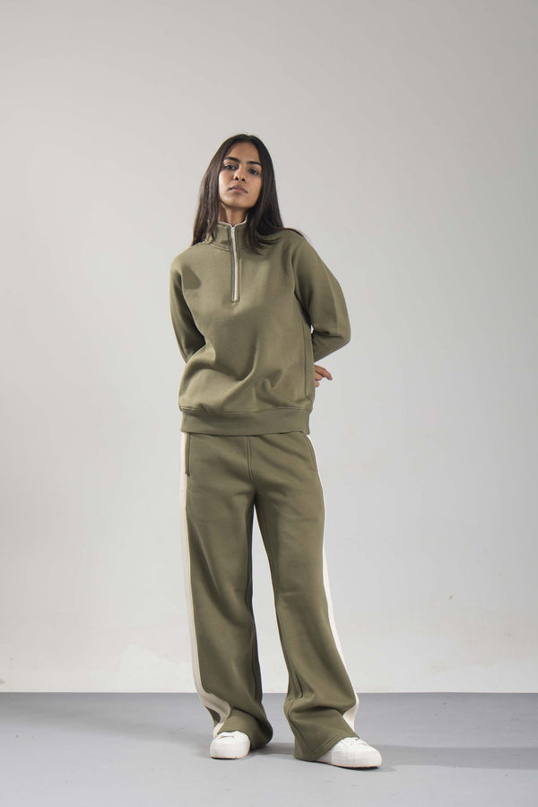 Half Zipper Coord Set || Women's | Oneway