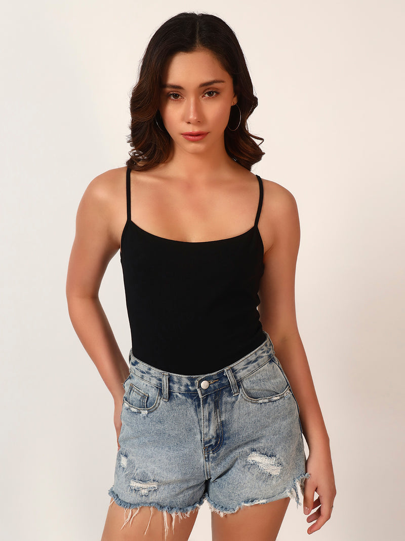 Spaghetti Strap Cotton Bodysuit