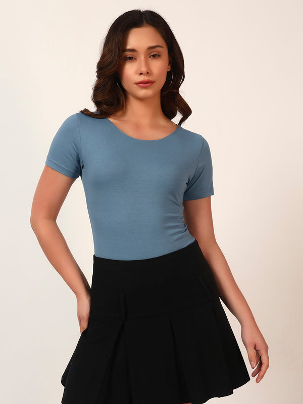 Crew Neck Cotton Bodysuit