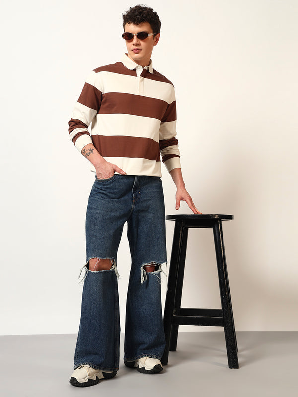 Men’s Striped Loose Fit Polo ||PRE-WINTER||