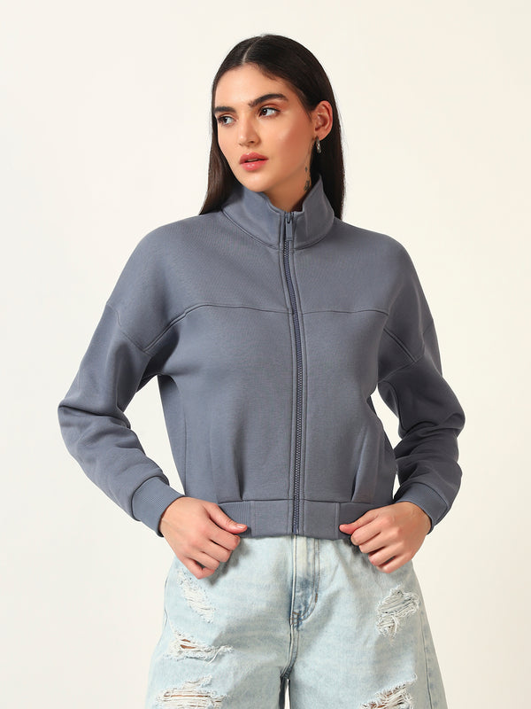 Women’s Cropped Zipper Jacket