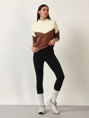 Colour Blocked Loose Fit Sweatshirt