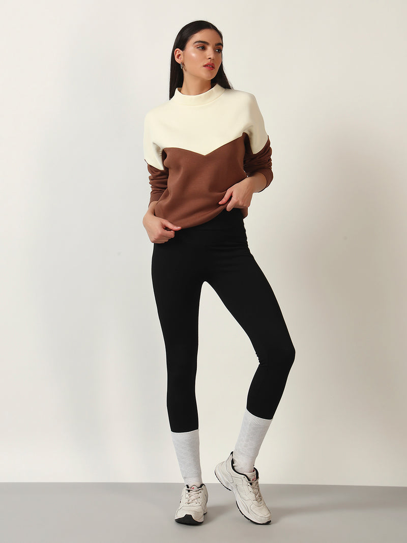 Colour Blocked Loose Fit Sweatshirt