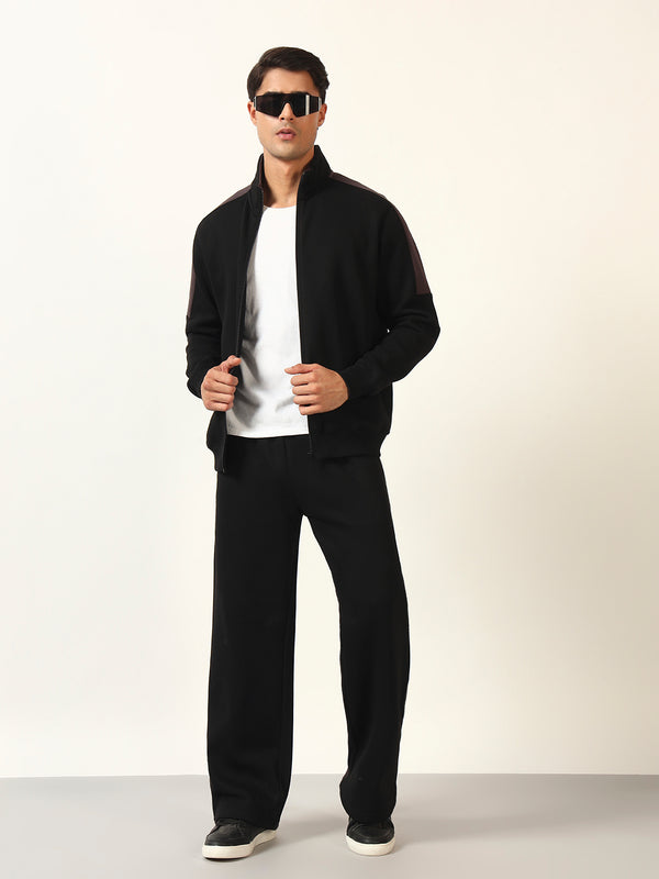Men's Panel Tracksuit with Contrast Zip and Piping