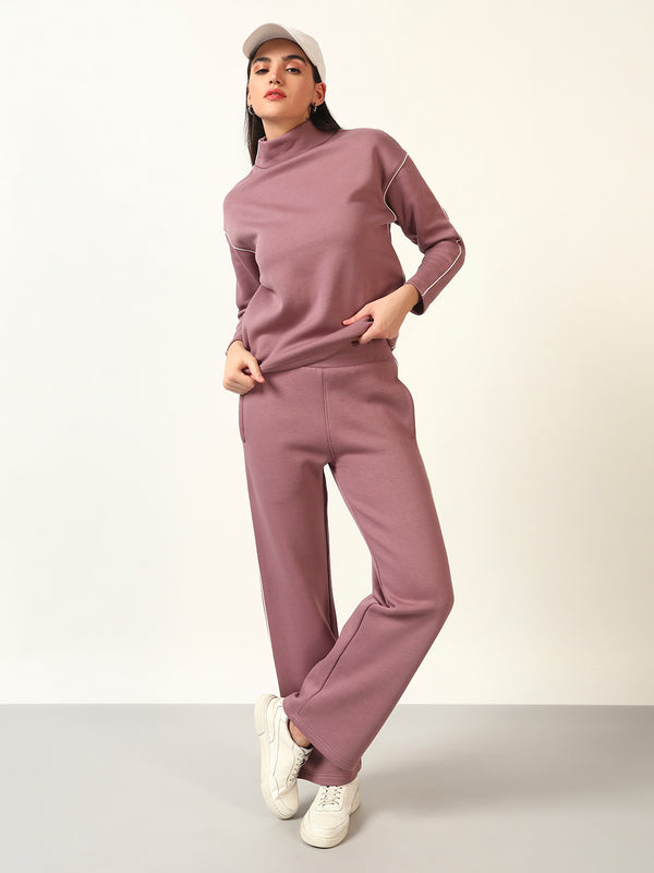 Women’s Turtle Neck Co-ord Set with Contrast Piping