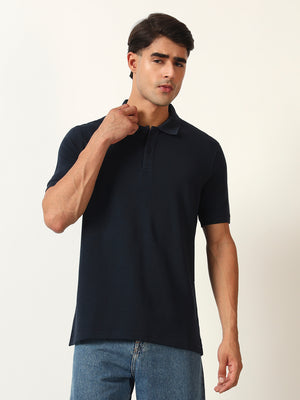 Ottoman Texture Cotton Polo