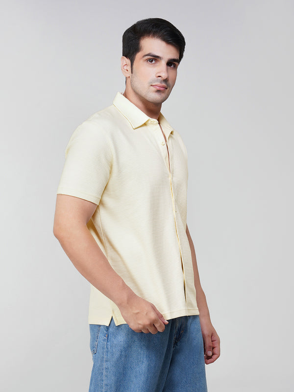 TEXTURED HALF SLEEVE SHIRT||MENS||100% Cotton