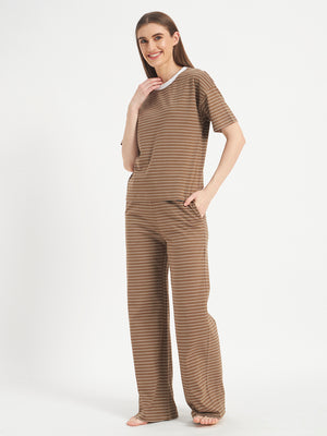 COTTON STRIPER NIGHTSUIT SET