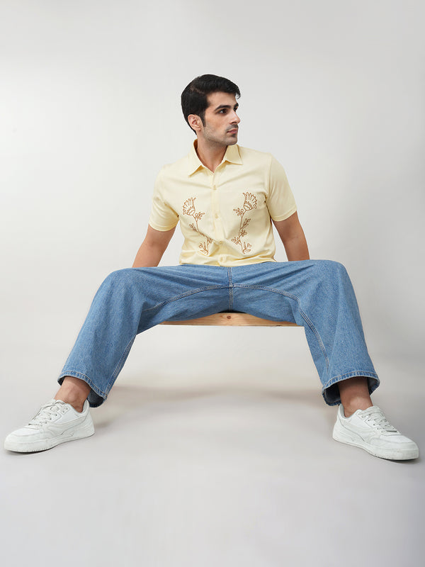 Men's Embroidered Shirt||Oneway||100% Cotton