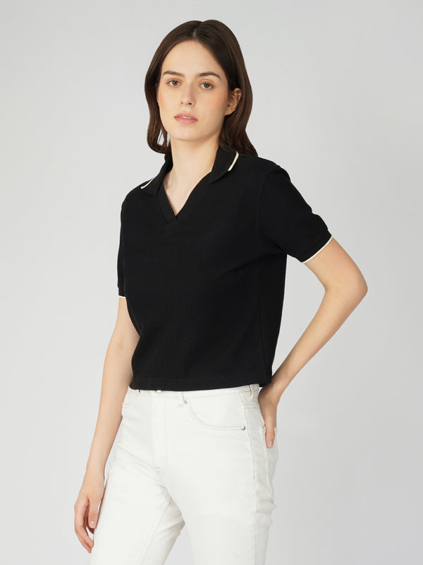 Wide Neck Polo||Womens||Oneway